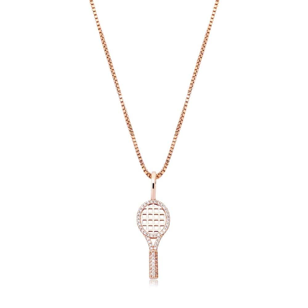 925 Tennis Racket Necklace – The Gold Supply