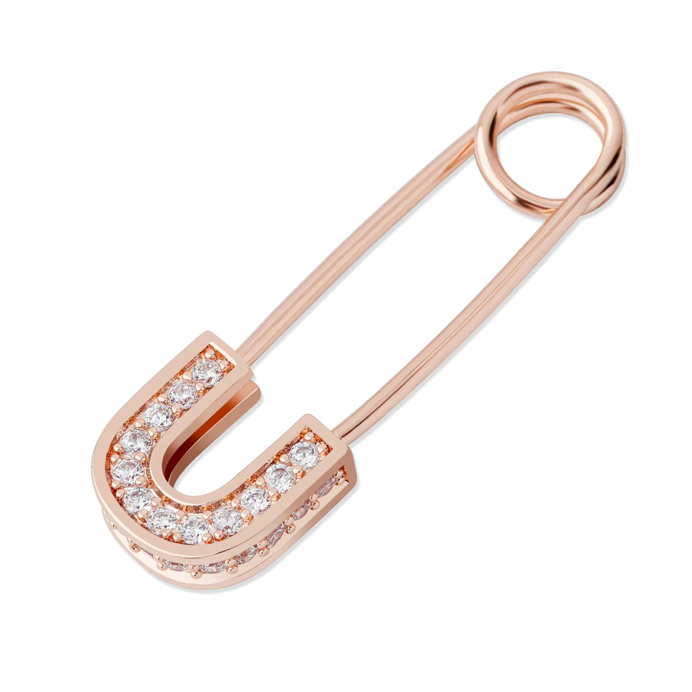 Large Craft Safety Pins Gold/Rose Gold Plated Safety Pin Brooch