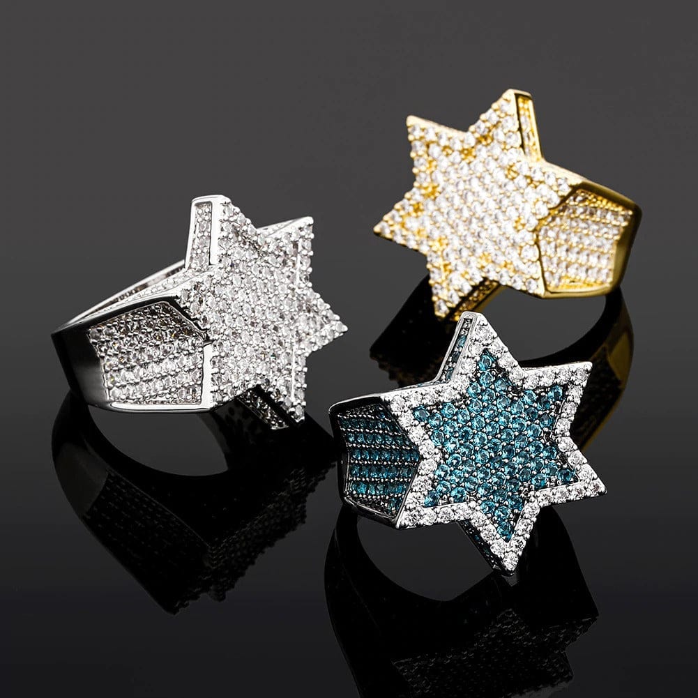 Star Ring, Men's Star Ring, Hip Hop Ring, Biker Ring, Red Stone Star Ring  S925 | eBay
